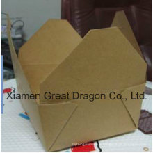 Kraft Paper Take out Food Box for Taking Away (GD-PB1008)